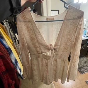 Snakeskin print romper